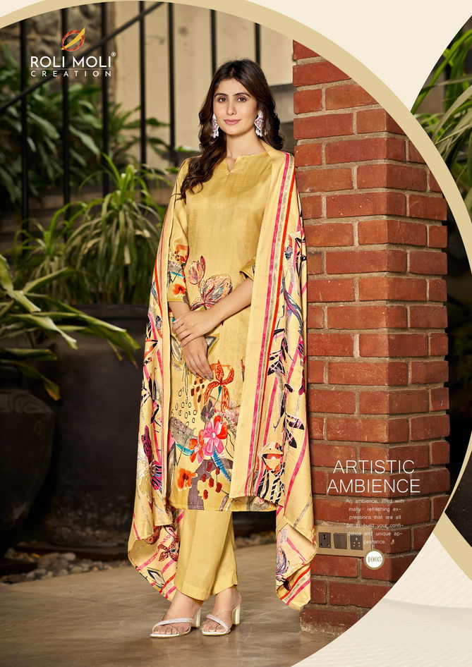 Jasmeen By Roli Moli Printed Pashmina Dress Material Wholesale Price In Surat
